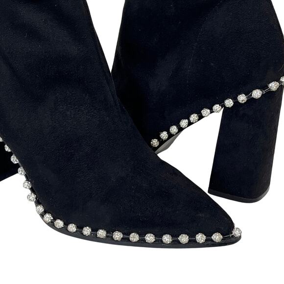 Steve Madden Revoke Glam Rhinestone Bootie Black - Picture 2 of 8